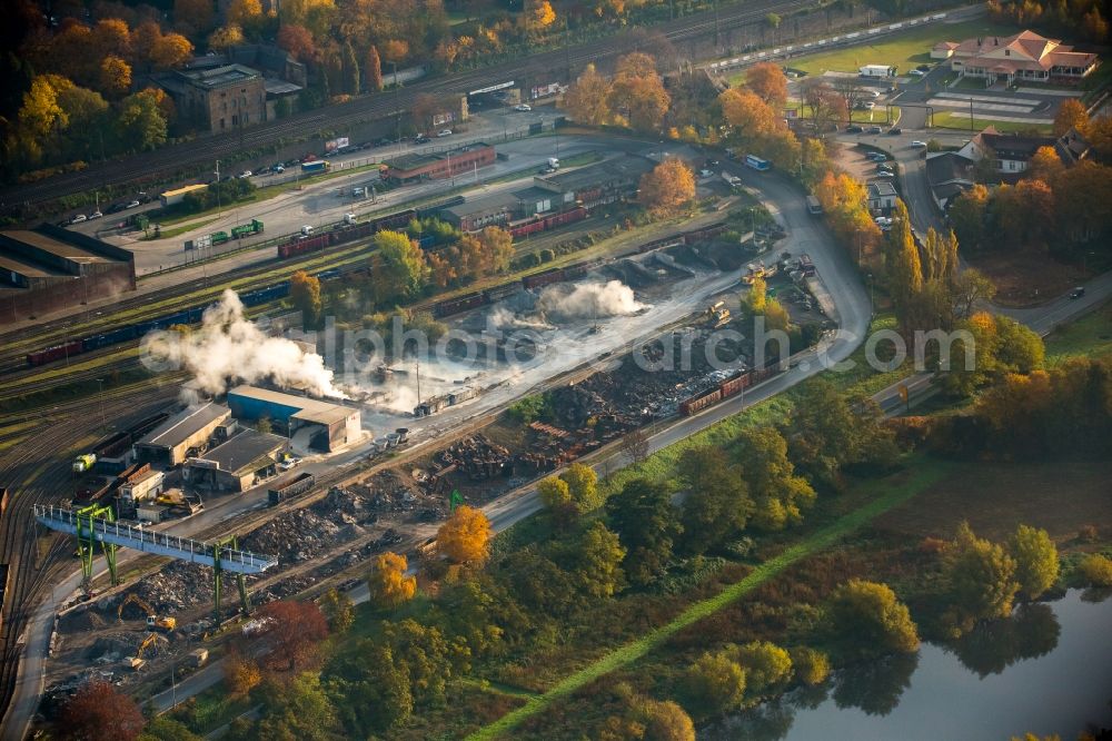 Aerial photograph Witten - Company grounds and facilities of Deutsche Edelstahlwerke GmbH in Witten in the state North Rhine-Westphalia