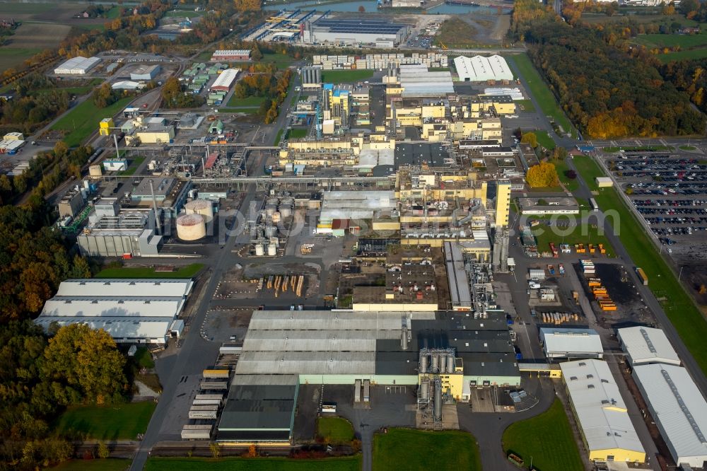 Aerial photograph Hamm - Company grounds and facilities of Dupont works in Hamm in the state of North Rhine-Westphalia