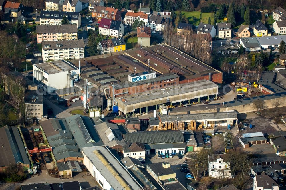 Aerial image Witten - Company grounds and facilities of the former Boehmer Iron Works in Witten in the state of North Rhine-Westphalia