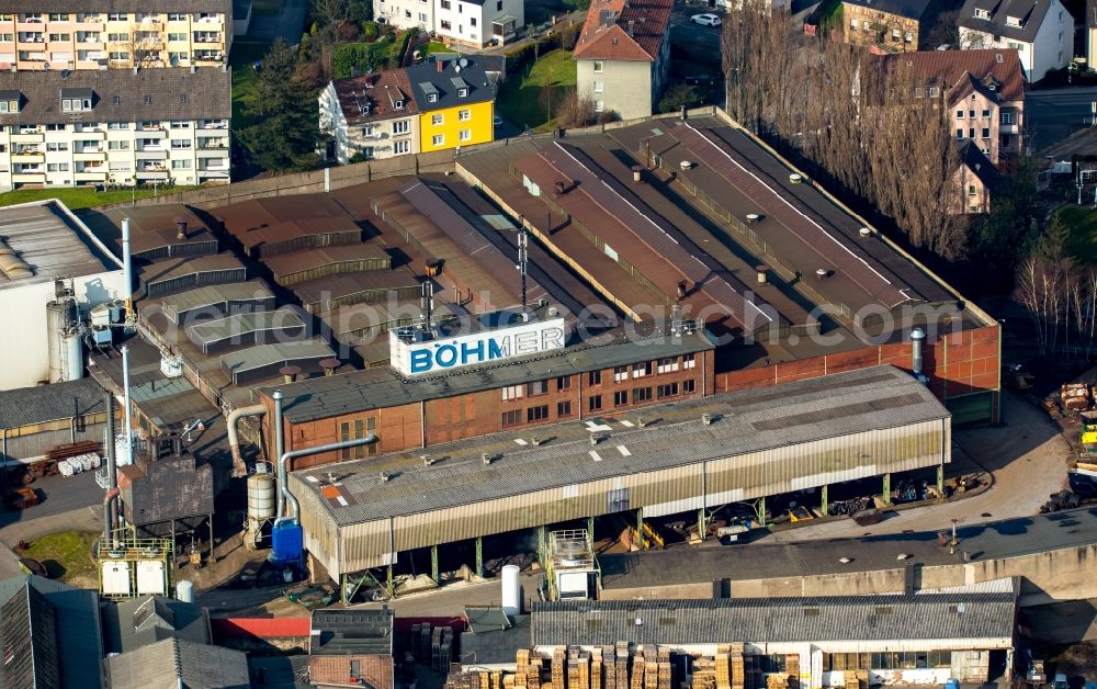 Witten from above - Company grounds and facilities of the former Boehmer Iron Works in Witten in the state of North Rhine-Westphalia