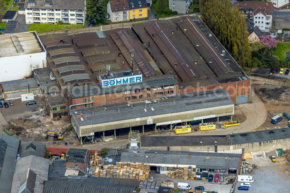 Witten from above - Company grounds and facilities of the former Boehmer Iron Works in Witten in the state of North Rhine-Westphalia