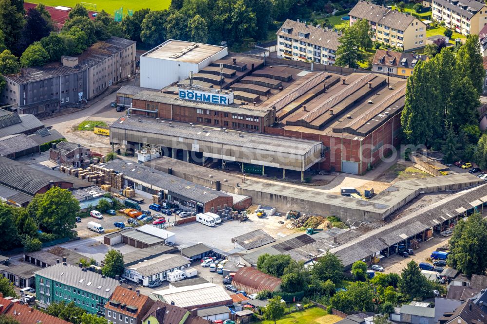 Witten from the bird's eye view: Company grounds and facilities of the former Boehmer Iron Works in Witten in the state of North Rhine-Westphalia