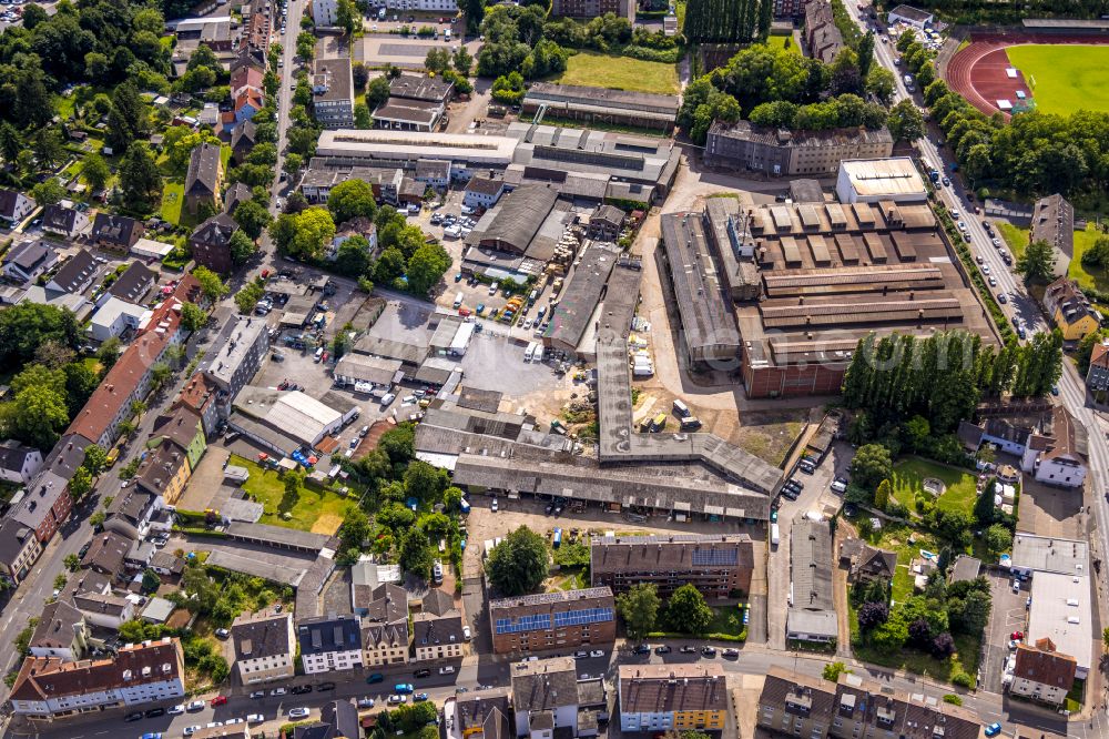 Witten from the bird's eye view: Company grounds and facilities of the former Boehmer Iron Works in Witten in the state of North Rhine-Westphalia