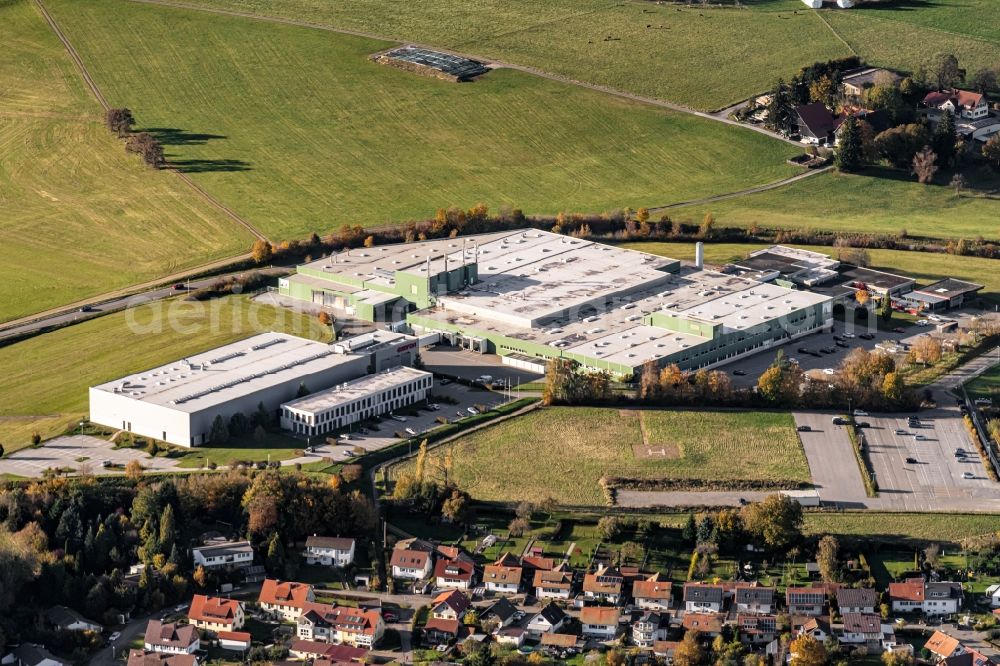 Aerial image Oberndorf am Neckar - Company grounds and facilities of exeron GmbH Industrieanlagen in Oberndorf am Neckar in the state Baden-Wuerttemberg, Germany