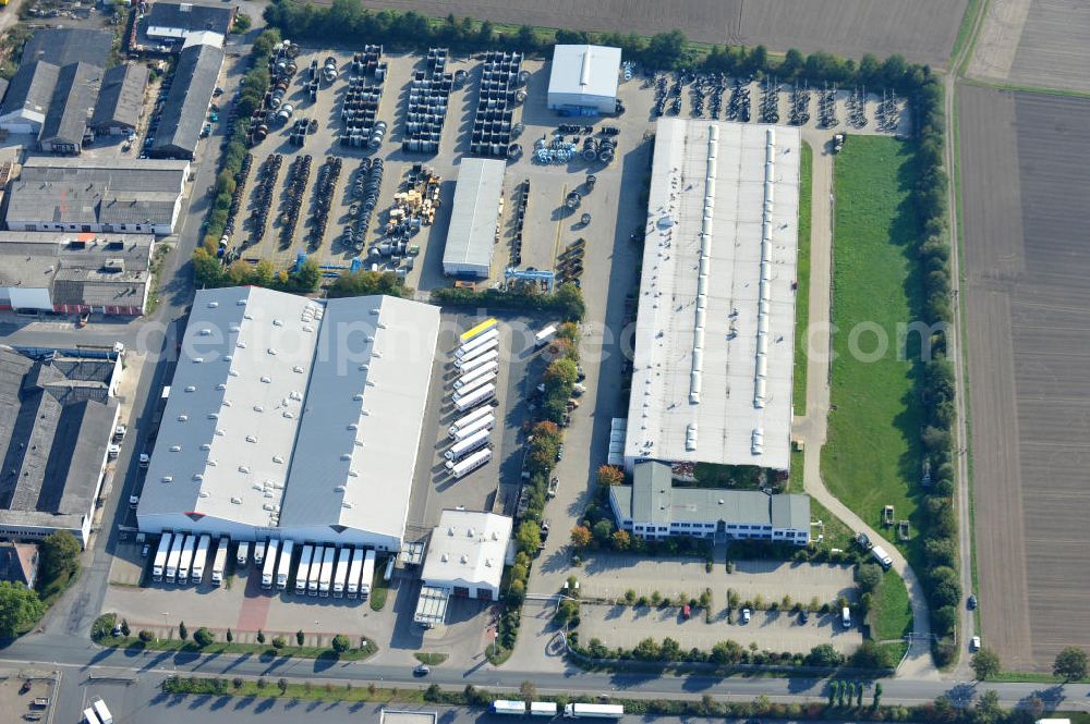 Wunstorf from above - Blick auf das Firmengelände der Firma BRUGG Rohrsysteme GmbH an der Adolf Oesterheld Str. 31 in 32515 Wunstorf. Das Unternehmen ist Spezialanbieter für Rohrsysteme zum Transport von Flüssigkeiten , Gasen und Wärme. Premises of the company in Brugg Pipe Systems Inc. in Wunstorf / Lower Saxony - Germany.