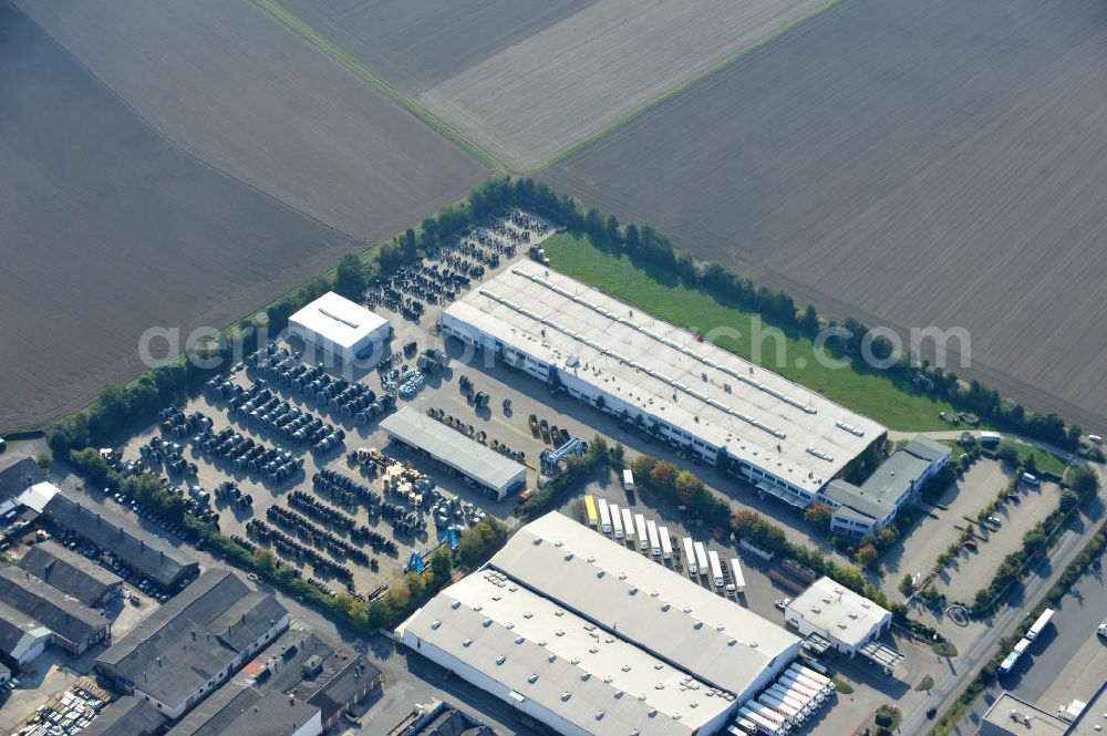 Aerial image Wunstorf - Blick auf das Firmengelände der Firma BRUGG Rohrsysteme GmbH an der Adolf Oesterheld Str. 31 in 32515 Wunstorf. Das Unternehmen ist Spezialanbieter für Rohrsysteme zum Transport von Flüssigkeiten , Gasen und Wärme. Premises of the company in Brugg Pipe Systems Inc. in Wunstorf / Lower Saxony - Germany.