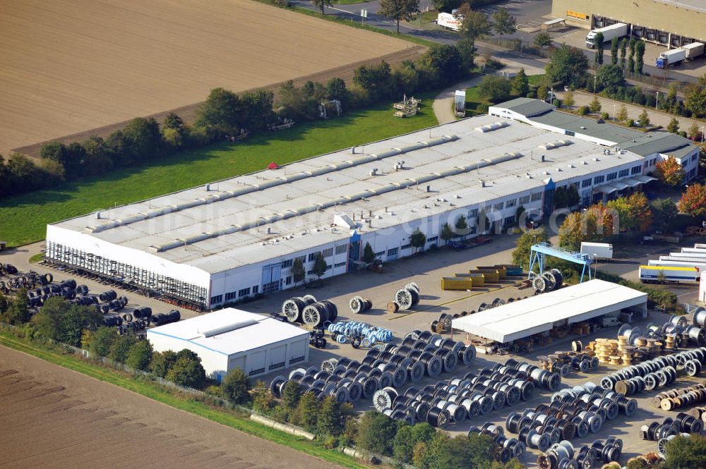 Wunstorf from above - Blick auf das Firmengelände der Firma BRUGG Rohrsysteme GmbH an der Adolf Oesterheld Str. 31 in 32515 Wunstorf. Das Unternehmen ist Spezialanbieter für Rohrsysteme zum Transport von Flüssigkeiten , Gasen und Wärme. Premises of the company in Brugg Pipe Systems Inc. in Wunstorf / Lower Saxony - Germany.