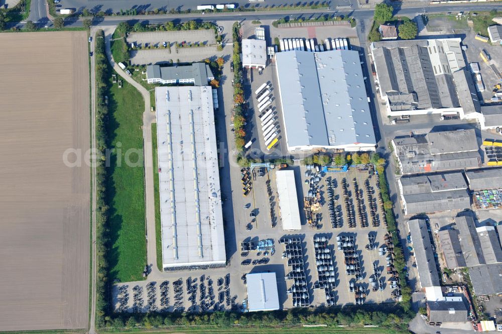 Wunstorf from above - Blick auf das Firmengelände der Firma BRUGG Rohrsysteme GmbH an der Adolf Oesterheld Str. 31 in 32515 Wunstorf. Das Unternehmen ist Spezialanbieter für Rohrsysteme zum Transport von Flüssigkeiten , Gasen und Wärme. Premises of the company in Brugg Pipe Systems Inc. in Wunstorf / Lower Saxony - Germany.