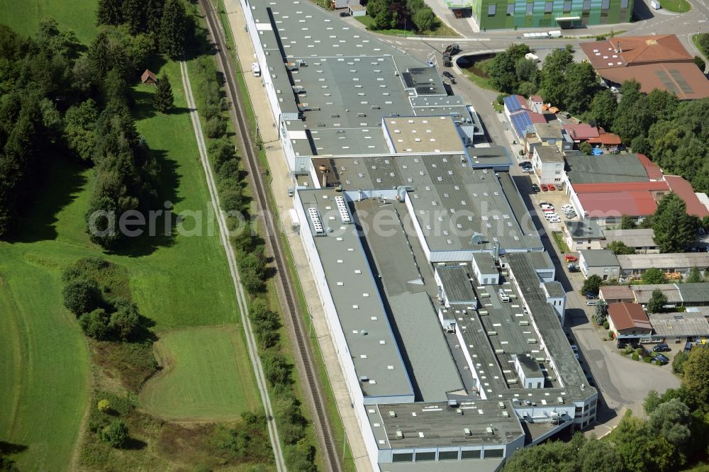 Aerial image Sulzbach an der Murr - Company grounds and facilities of Firma Erkert HES-Praezisionsteile in Sulzbach an der Murr in the state Baden-Wuerttemberg