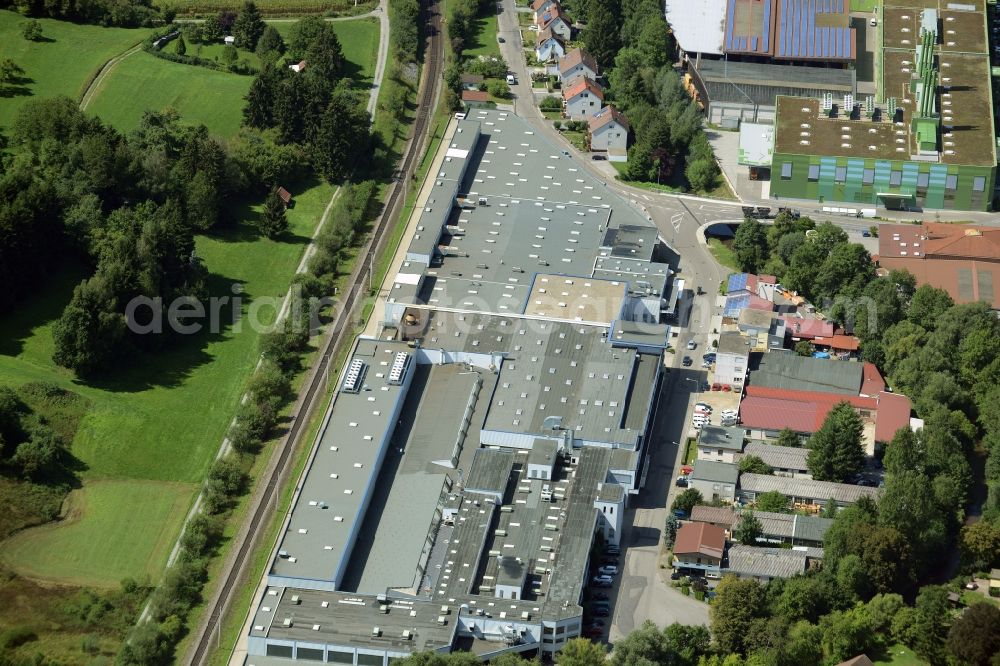 Sulzbach an der Murr from the bird's eye view: Company grounds and facilities of Firma Erkert HES-Praezisionsteile in Sulzbach an der Murr in the state Baden-Wuerttemberg