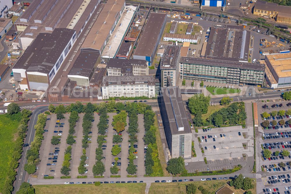 Duisburg from the bird's eye view: Company grounds and facilities of Firma Siemens Energy Global GmbH & Co. KG on street Werthauser Strasse in the district Hochfeld in Duisburg at Ruhrgebiet in the state North Rhine-Westphalia, Germany