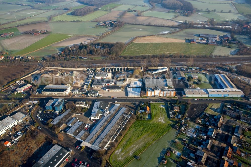 Aerial photograph Hamm - Company grounds and facilities of SMT Scharf AG on Roemerstrasse in the Bockum-Hoevel part of Hamm in the state of North Rhine-Westphalia