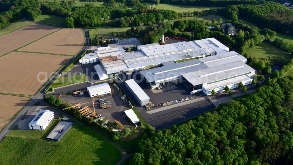 Neustadt (Wied) from above - Company premises of Walter Th. Hennecke GmbH in Neustadt (Wied) in the state Rhineland-Palatinate, Germany