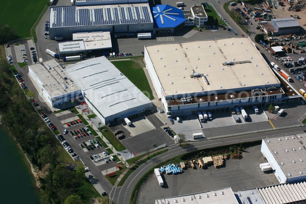 Aerial image Bad Säckingen - Company grounds and facilities of Franke Foodservice Systems GmbH in Bad Saeckingen in the state Baden-Wurttemberg, Germany