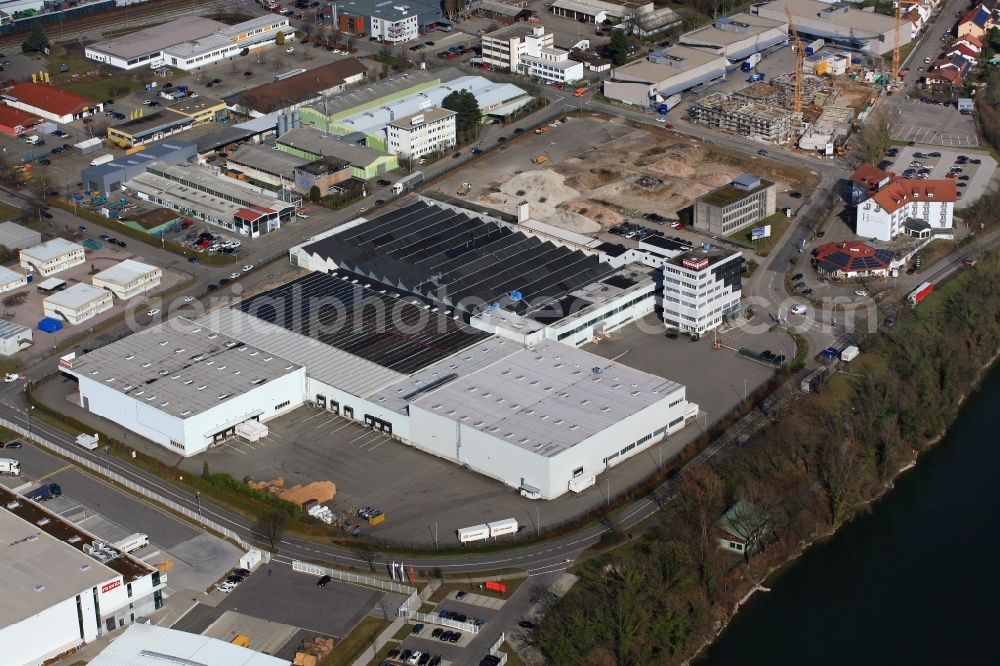 Aerial image Bad Säckingen - Company grounds and facilities of Franke GnbH in Bad Saeckingen in the state Baden-Wuerttemberg, Germany