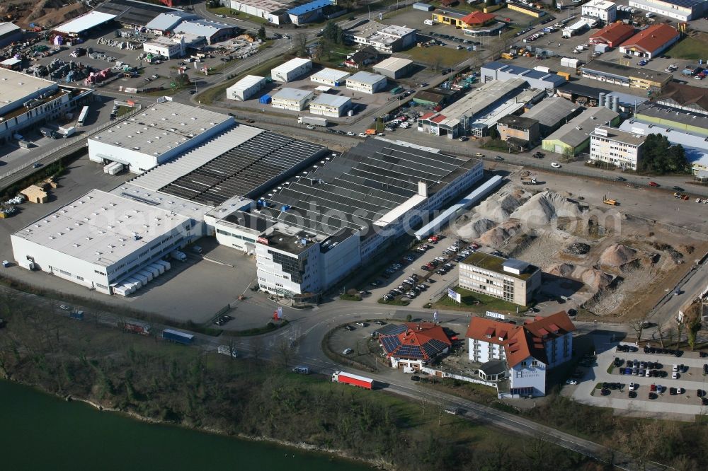 Aerial photograph Bad Säckingen - Company grounds and facilities of Franke GnbH in Bad Saeckingen in the state Baden-Wuerttemberg, Germany