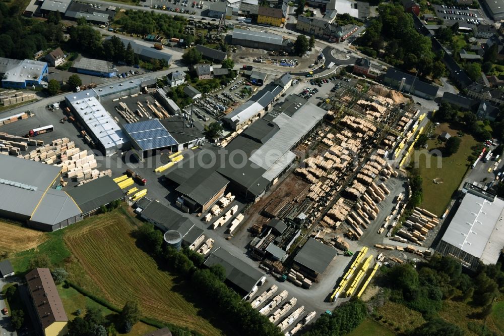 Aerial image Weißenstadt - Premises and facilities of GELO Holzwerke GmbH in Weissenstadt in the state of Bavaria