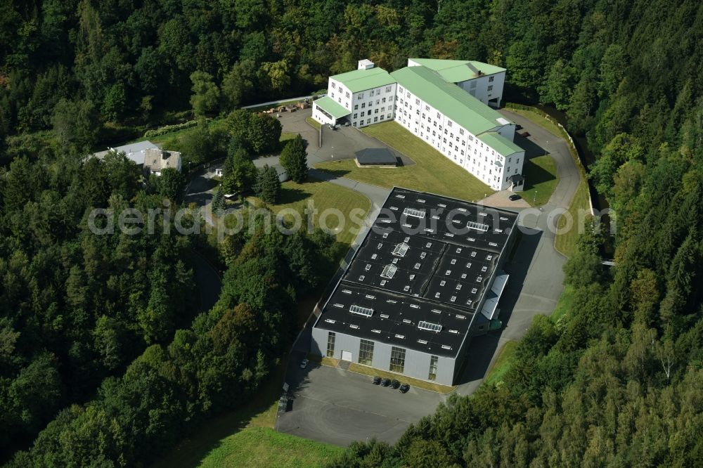 Netzschkau from above - Premises and facilities of Gerlinger Industries GmbH in Netzschkau in the state of Thuringia