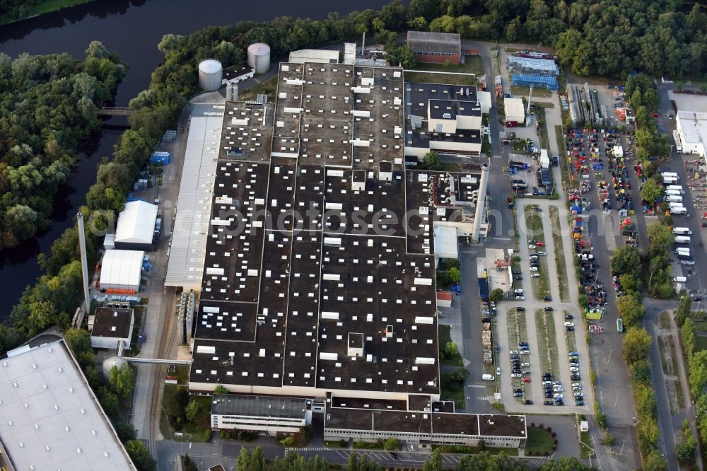 Aerial image Berlin - Premises of Getraenke Nordmann GmbH on Wupperstrasse in the Zehlendorf part of Berlin