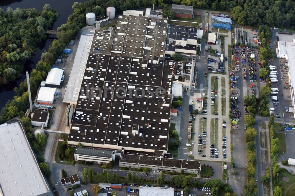 Aerial photograph Berlin - Premises of Getraenke Nordmann GmbH on Wupperstrasse in the Zehlendorf part of Berlin