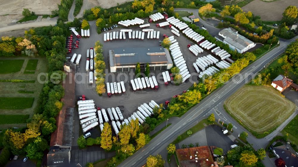 Aerial image Neuwied - Company premises of the Hamm-Silo-Transportgesellschaft-mbH in the state Rhineland-Palatinate, Germany