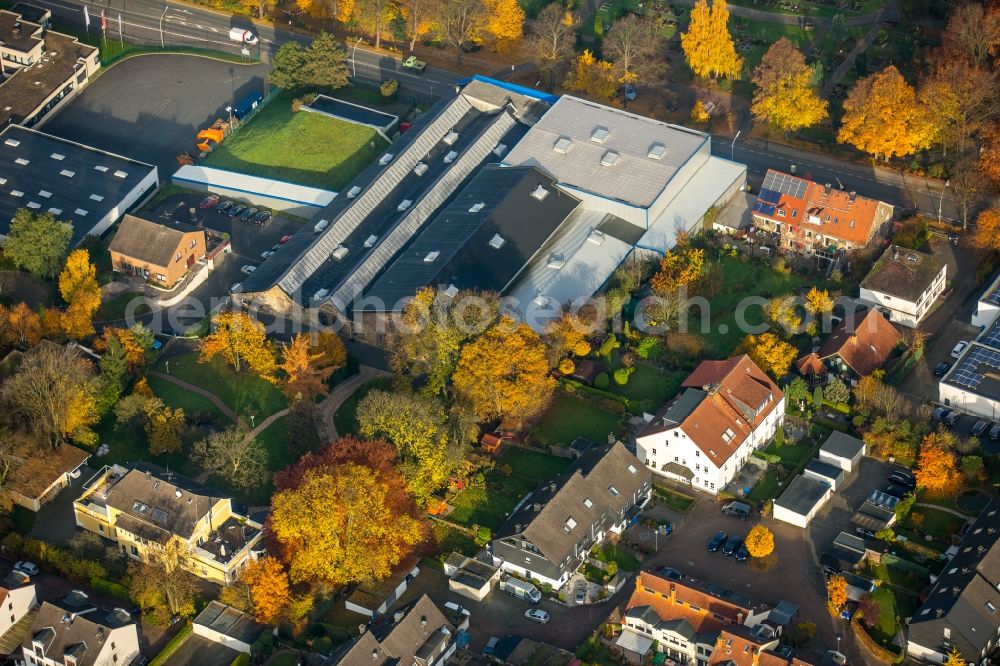 Aerial photograph Stockum - Company grounds and facilities of Handtke-wiros Edelstahlverarbeitung GmbH in Stockum in the state of North Rhine-Westphalia