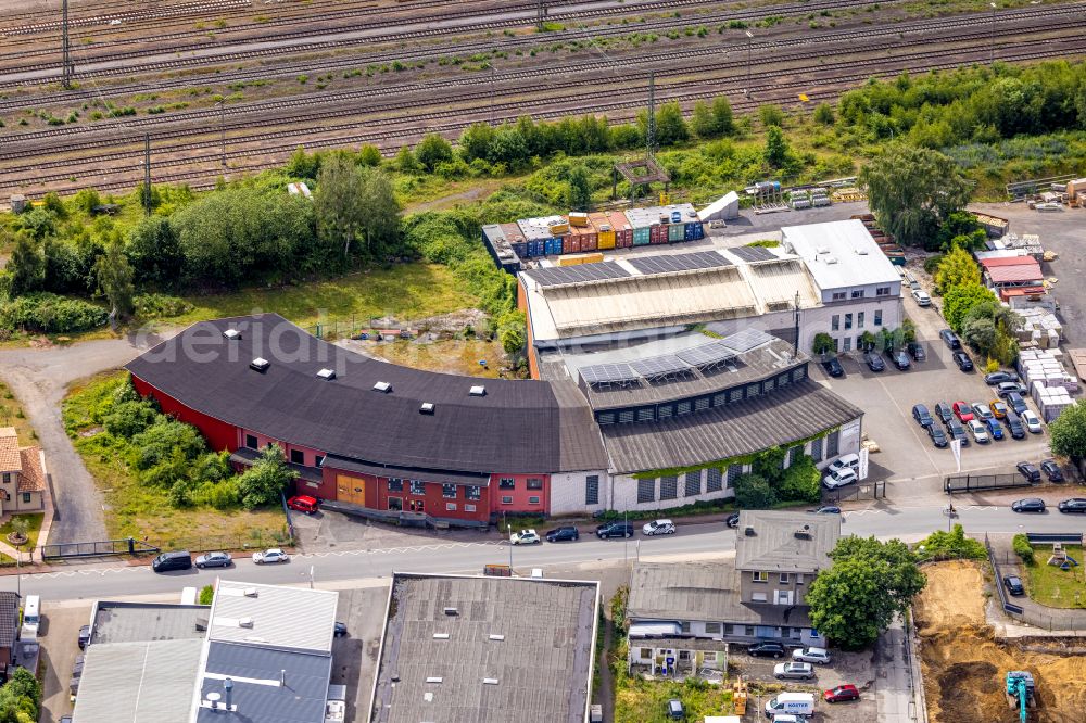 Aerial image Haltern am See - Company grounds and facilities of Haritz + Roehring GmbH on street Annabergstrasse in Haltern am See at Ruhrgebiet in the state North Rhine-Westphalia, Germany