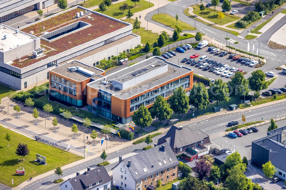 Lippstadt from above - Company grounds and facilities of HBPO on street Rixbecker Strasse in Lippstadt in the state North Rhine-Westphalia, Germany