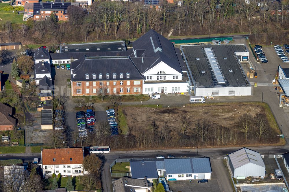 Selm from above - Company grounds and facilities of Interhydraulik Hydraulik-Komponenten GmbH on street Am Buddenberg in Selm in the state North Rhine-Westphalia, Germany