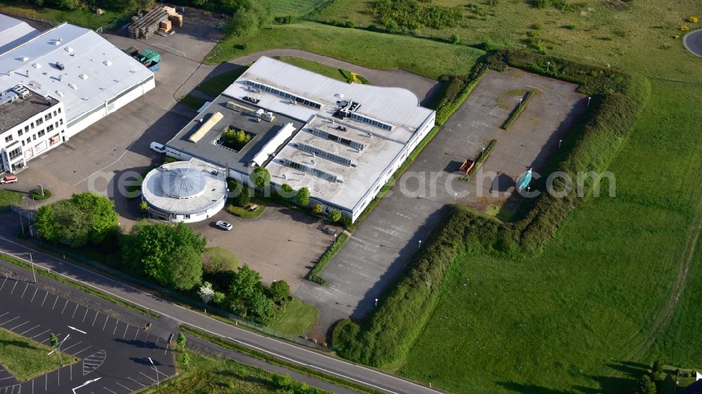 Aerial image Windhagen - Company premises of JK-International GmbH, manufacturer of sunbeds, in Windhagen in the state Rhineland-Palatinate, Germany