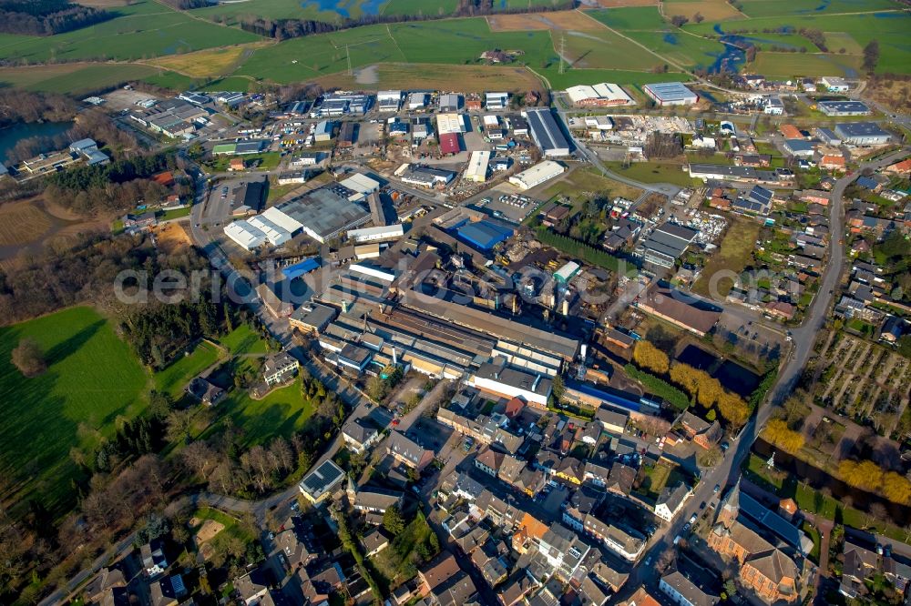 Aerial image Isselburg - Company grounds and facilities of Isselguss GmbH in Isselburg in the state of North Rhine-Westphalia