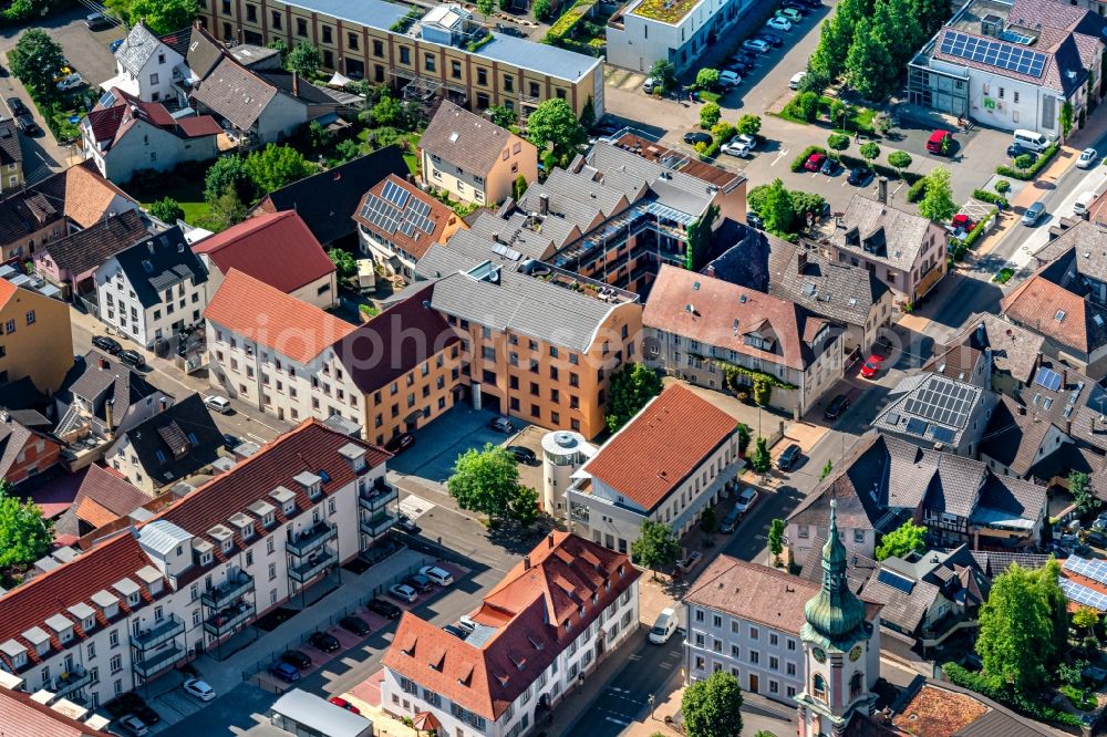 Aerial photograph Herbolzheim - Company grounds and facilities of Joh. Neusch Zigarrenfabrik (ehemals) in Herbolzheim in the state Baden-Wurttemberg, Germany