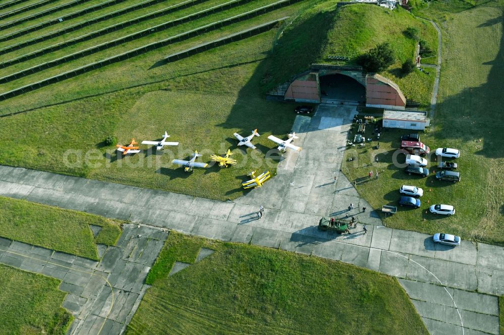 Eberswalde from above - Company grounds and facilities of KAPI electronics GmbH Am Flugplatz in the district Finow in Eberswalde in the state Brandenburg, Germany