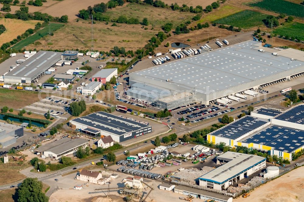 Aerial image Bietigheim - Company grounds and facilities of Karosseriebau-KFZ Schneiderund umliegendes Gewerbe in Bietigheim in the state Baden-Wurttemberg, Germany