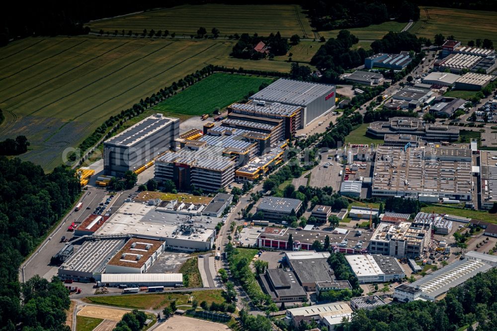 Aerial photograph Pforzheim - Company grounds and facilities of Klingel Logistik in Pforzheim in the state Baden-Wurttemberg, Germany