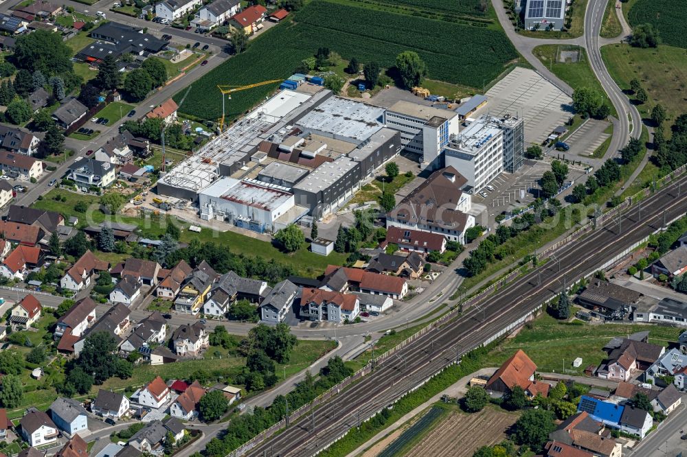 Appenweier from the bird's eye view: Company grounds and facilities of Klocke Pharma-Service GmbH in Appenweier in the state Baden-Wuerttemberg, Germany