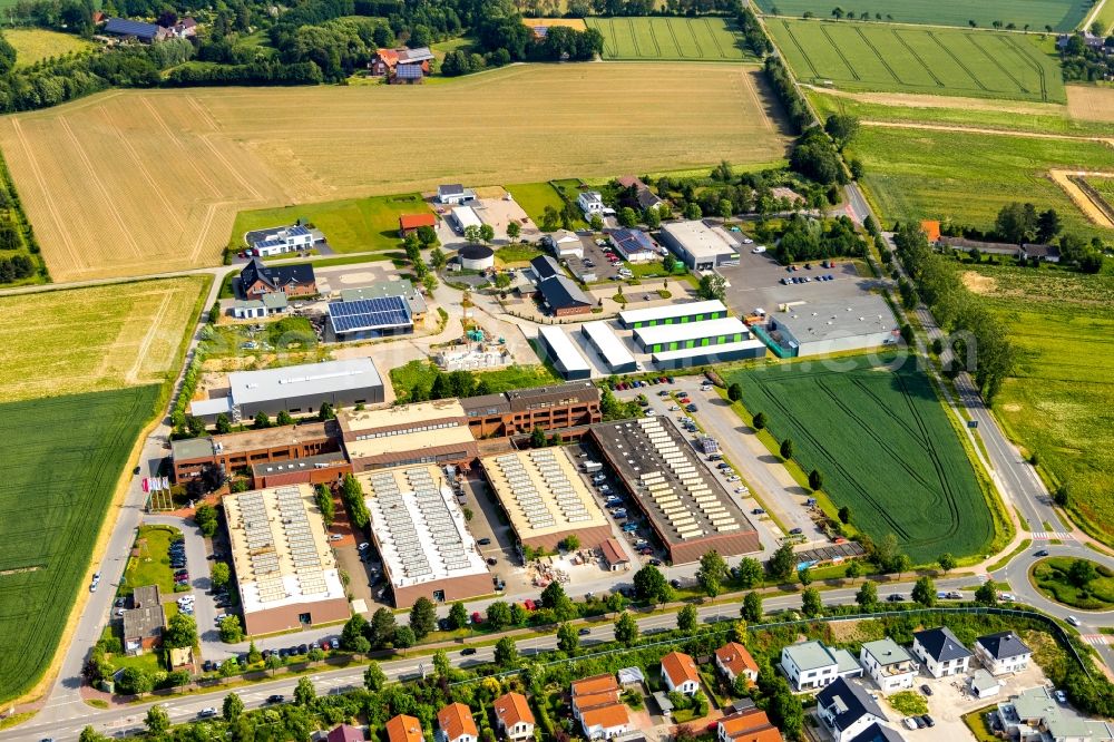 Soest from above - Company grounds and facilities of Kreishandwerkerschaft Hellweg-Lippe Am Handwerk in Soest in the state North Rhine-Westphalia, Germany