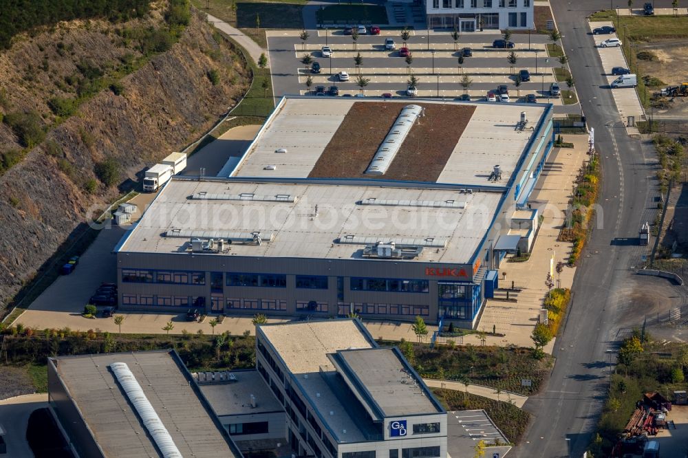 Siegen from the bird's eye view: Company grounds and facilities of KUKA Aktiengesellschaft Obere Leimbach in Siegen in the state North Rhine-Westphalia, Germany