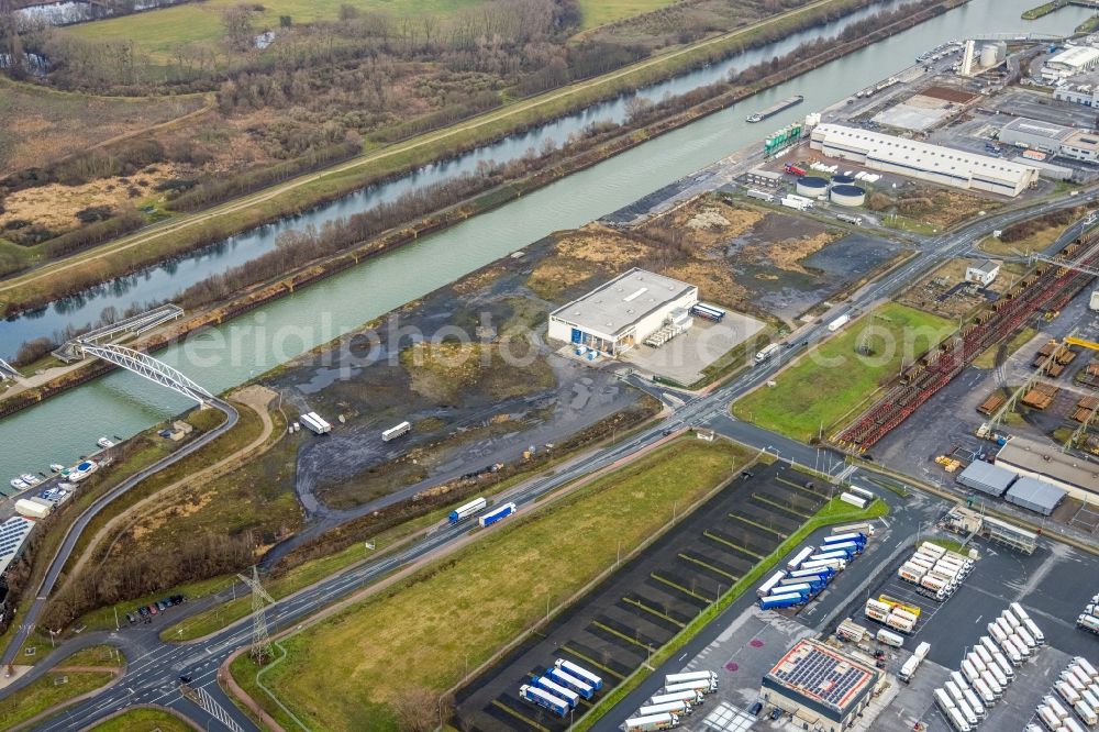 Aerial photograph Hamm - Company grounds and facilities of Lanfer Logistik in Hamm at Ruhrgebiet in the state North Rhine-Westphalia, Germany