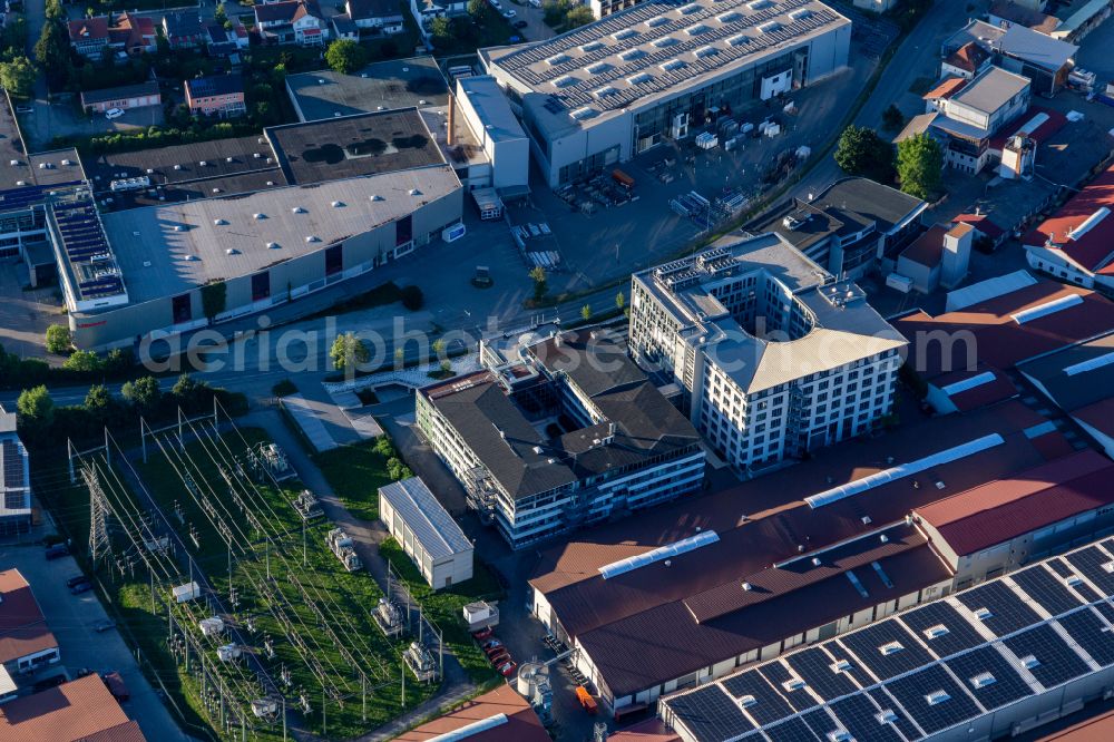 Aerial photograph Arnstorf - Company grounds and facilities of Lindner Group in Gewerbegebiet Bahnhofstrasse BA 1 in Arnstorf in the state Bavaria, Germany