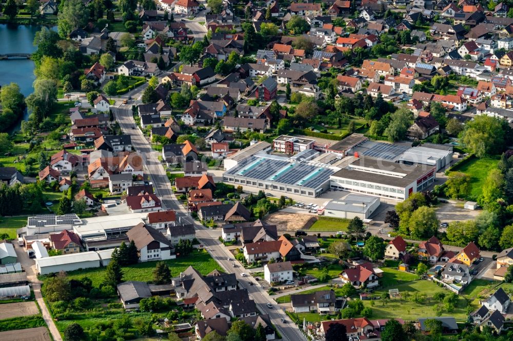 Aerial photograph Kehl - Company grounds and facilities of MAJA-Maschinenfabrik Hermann Schill GmbH & Co. KG in Kehl in the state Baden-Wurttemberg, Germany