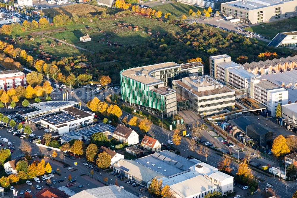 Aerial photograph Ludwigsburg - Company grounds and facilities of MANN+HUMMEL in Ludwigsburg in the state Baden-Wurttemberg, Germany