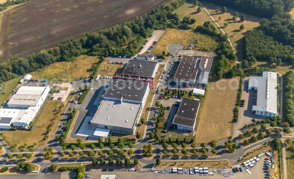 Aerial image Ahlen - Company grounds and facilities of MedicalOrderA? Center on Kruppstrasse in Ahlen in the state North Rhine-Westphalia, Germany