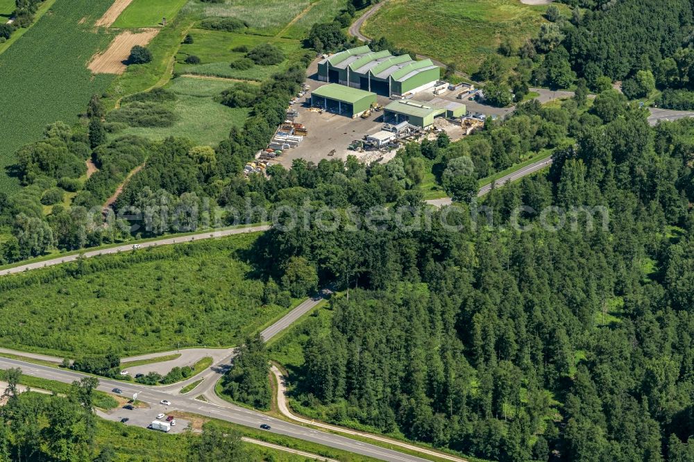 Aerial photograph Appenweier - Company grounds and facilities of MERB Umladestation in Appenweier in the state Baden-Wuerttemberg, Germany