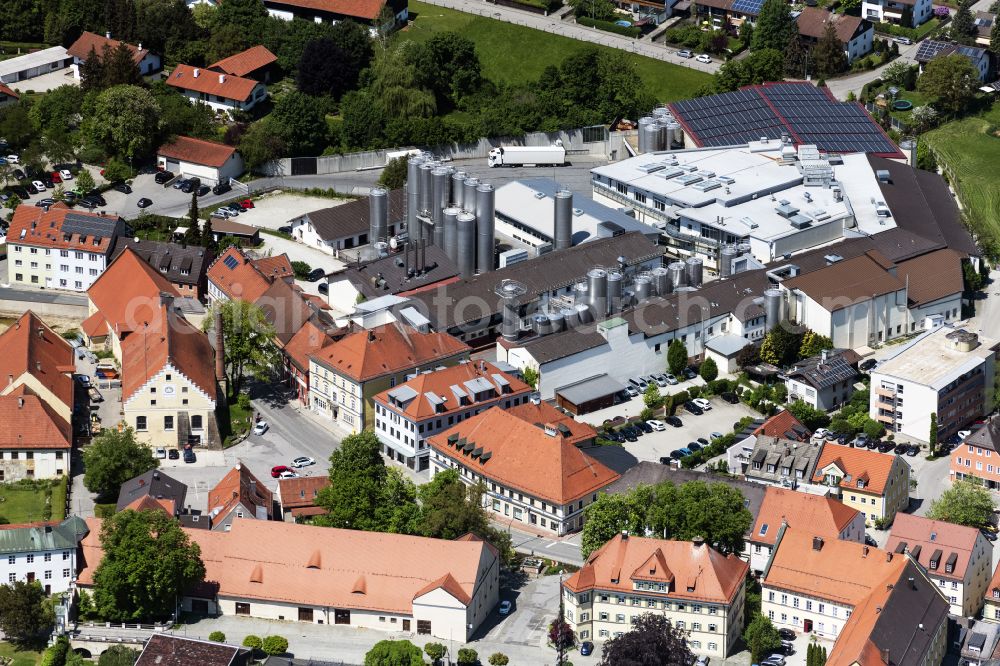 Aerial photograph Haag in Oberbayern - Company grounds and facilities of Milchwerk Jaeger in Haag in Oberbayern in the state Bavaria, Germany