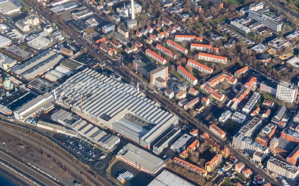 Göttingen from the bird's eye view: Company grounds and facilities of Novalis GmbH in Goettingen in the state Lower Saxony, Germany