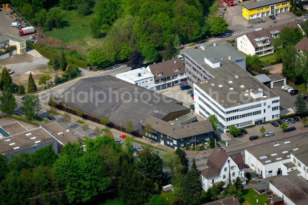 Gevelsberg from above - Company grounds and facilities of Otto Vollmann GmbH & Co. KG at the Rosendahler street in Gevelsberg in the state North Rhine-Westphalia