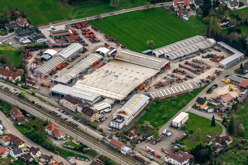 Aerial image Steinach - Company grounds and facilities of PASCHAL-Werk G. Maier GmbH in Steinach in the state Baden-Wurttemberg, Germany