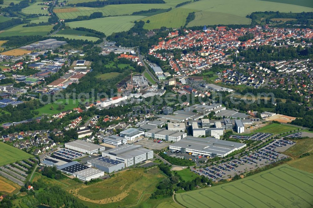 Blomberg from above - Premises of PHOENIX CONTACT GmbH & Co. KG, Blomberg in the state of North Rhine-Westphalia