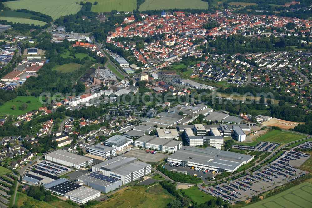 Blomberg from the bird's eye view: Premises of PHOENIX CONTACT GmbH & Co. KG, Blomberg in the state of North Rhine-Westphalia